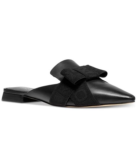 michael michael kors ames mules black black size 10|saks Michael Kors slides.